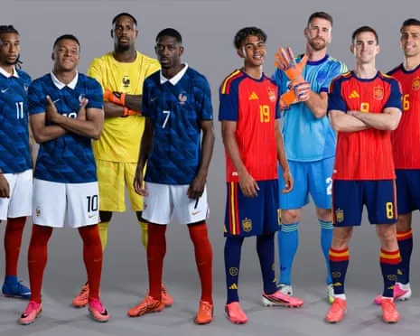 France and Spain World Cup stars composite