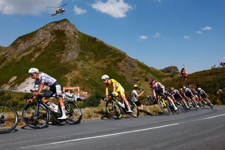 Jonas Vingegaard was on Tadej Pogacar’s tail for much of stage 10 before getting dropped at the finish
