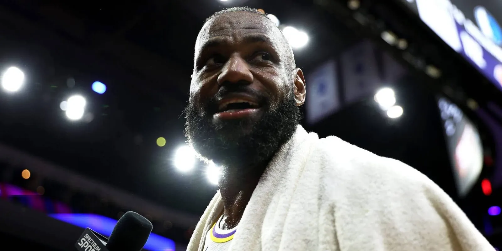 LeBron James gets interviewed